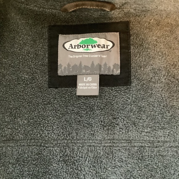 Arborwear Men's Large Canvas Work Jacket Fleece Lined Brown - Picture 9 of 14